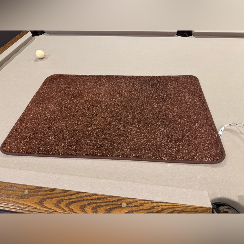 3/$30 Brown Rectangular Rug rubber back no slip washable 2’x3’